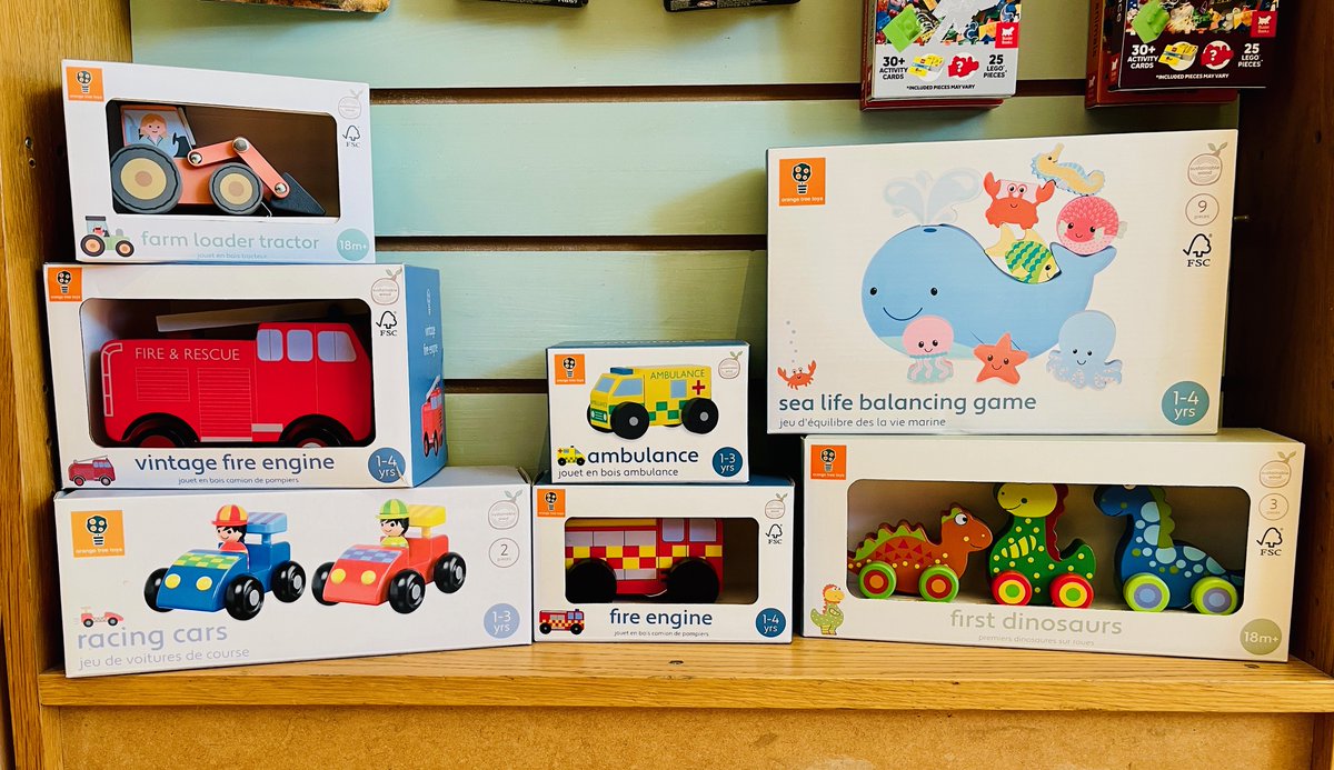 WimbledonBooks's tweet image. We have new stock in the shop from British toy company Orange Tree. These brilliant wooden toys are suitable for 18+ months to 4 years, and we also have delightful 'Spring Garden' bookends for the children's nursery. @OrangeTreeToys #woodentoys