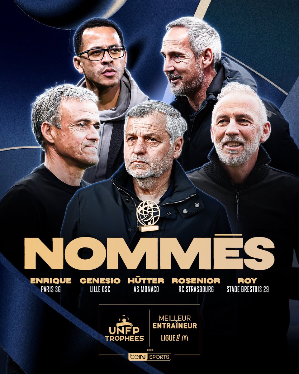 🔴 𝗟𝗘𝗦 𝗡𝗢𝗠𝗠𝗘́𝗦 𝗣𝗢𝗨𝗥 𝗟𝗘 𝗧𝗥𝗢𝗣𝗛𝗘́𝗘 <a href="/UNFP/">UNFP</a> 𝗗𝗨 𝗠𝗘𝗜𝗟𝗟𝗘𝗨𝗥 𝗘𝗡𝗧𝗥𝗔𝗜̂𝗡𝗘𝗨𝗥 𝗗𝗘 𝗟𝗔 𝗦𝗔𝗜𝗦𝗢𝗡 𝗘𝗡 𝗟𝗜𝗚𝗨𝗘 𝟭 ! 👔

🇪🇸 Luis Enrique
🇫🇷 Bruno Genesio
🇦🇹 Adi Hütter
🇬🇧 Liam Rosenior
🇫🇷 Eric Roy

Qui doit être le lauréat ? 🤔