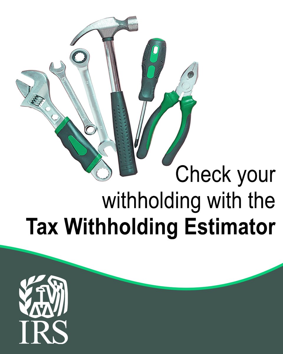 Now is a great time for a 2025 review of your tax withholding with the #IRS estimator tool. Get started at: irs.gov/w4app