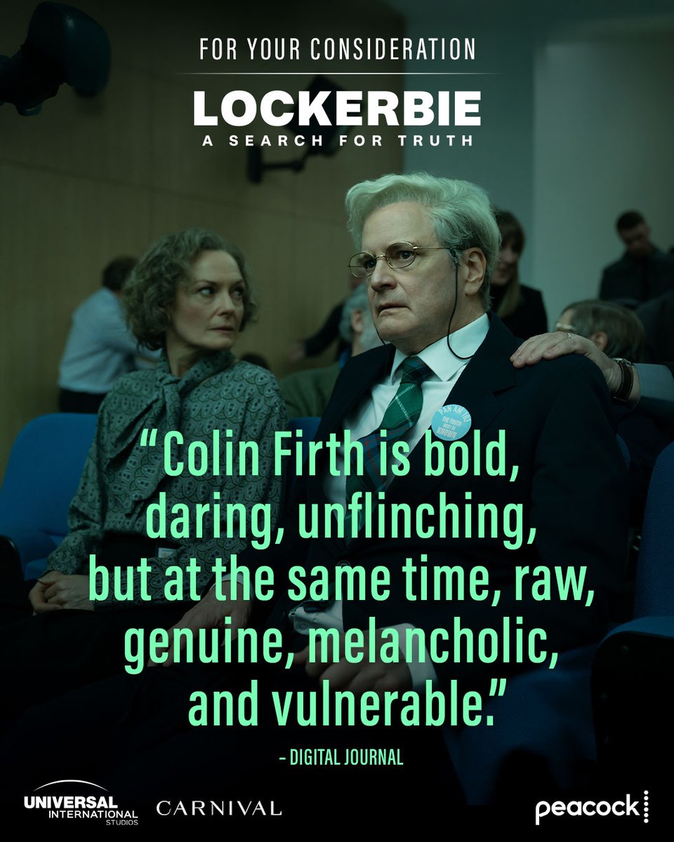 Taking place over three decades, #LockerbieASearchforTruth shows how a father, driven by love and loss, risks everything in the wake of the 1988 tragedy - one of the world’s worst terrorist attacks.

#FYC #FYCUSG #UIS #UniversalInternationalStudios