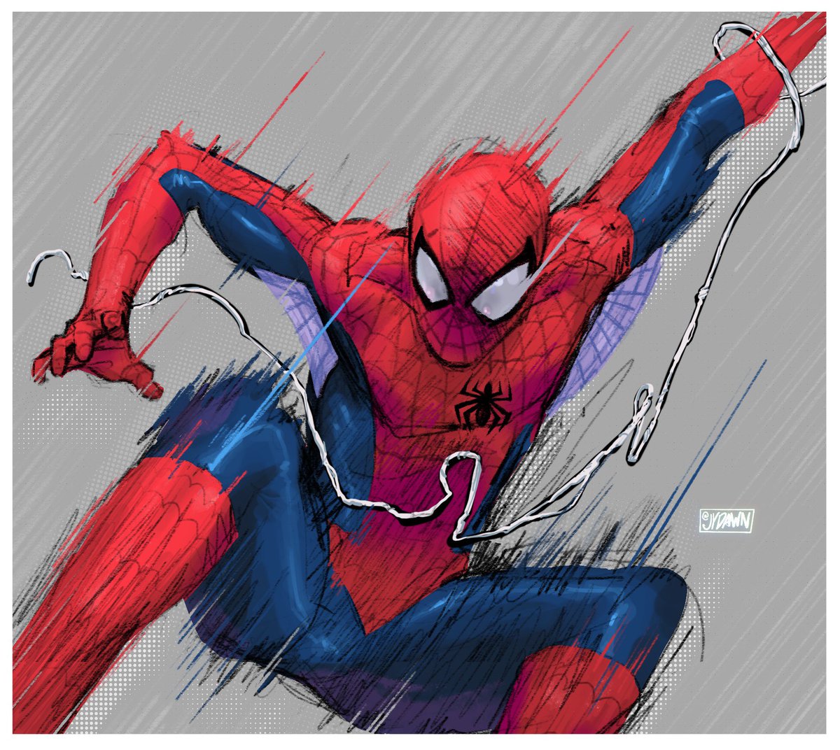 _jydawn's tweet image. Unfortunate news. I got brake-checked last night and the entire front of my car is caved in. And the coolant is now leaking everywhere.

So I’m opening Emergency Commissions for SpiderSonas. I can take on ten for now. Eighty each, full color.