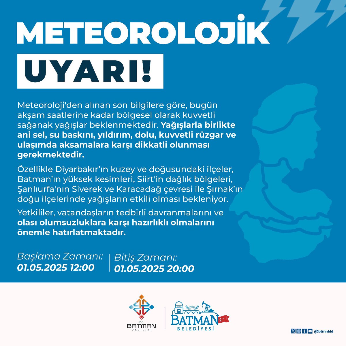 🔊Meteorolojik Uyarı ❗️