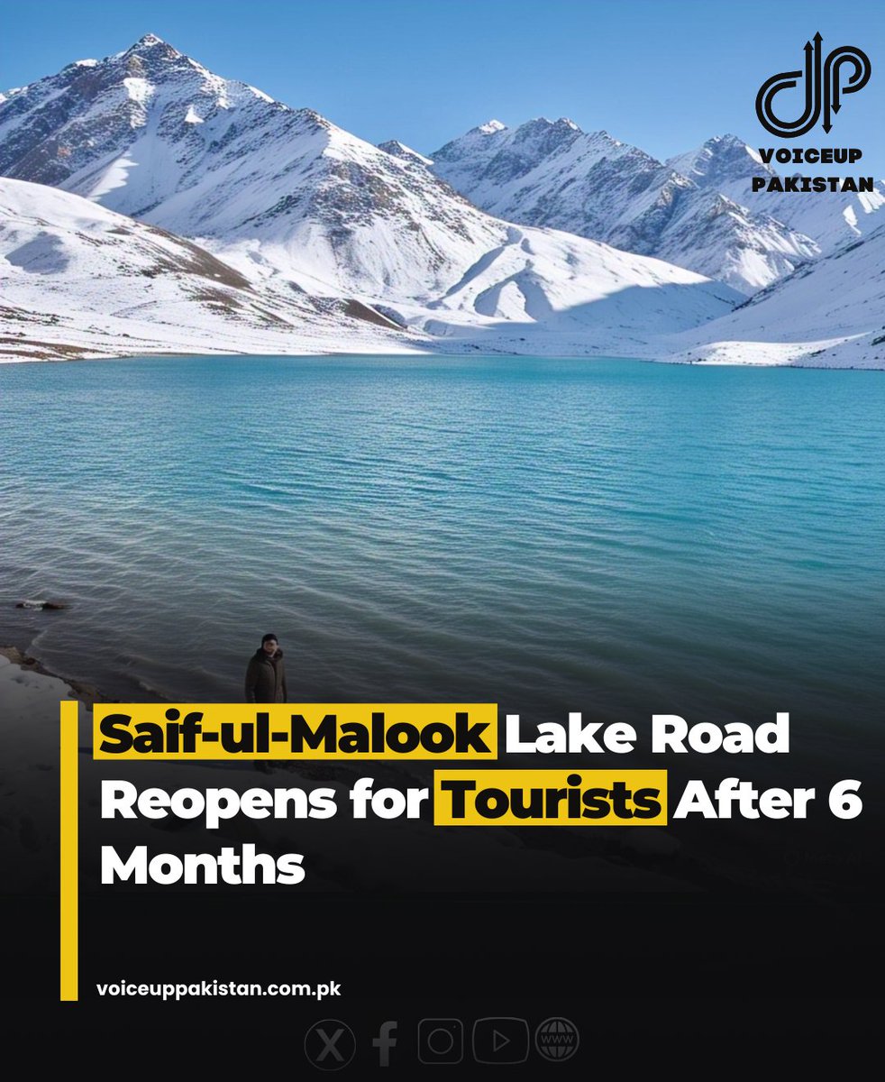 VoiceupPakistan's tweet image. In a major development for tourism in the region, the road leading to the famous Saif-ul-Malook Lake has been reopened for tourist traffic after a six-month closure.

#saifulmalook #lake #Reopened #Tourist #After #Six #Months
