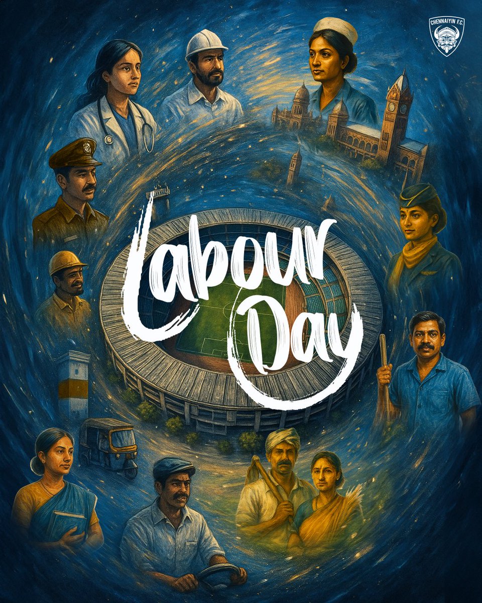 Wishing all the 𝐫𝐞𝐚𝐥-𝐥𝐢𝐟𝐞 𝐡𝐞𝐫𝐨𝐞𝐬 a happy labour's day! 🛠️🥳

#AllInForChennaiyin #LabourDay2025
