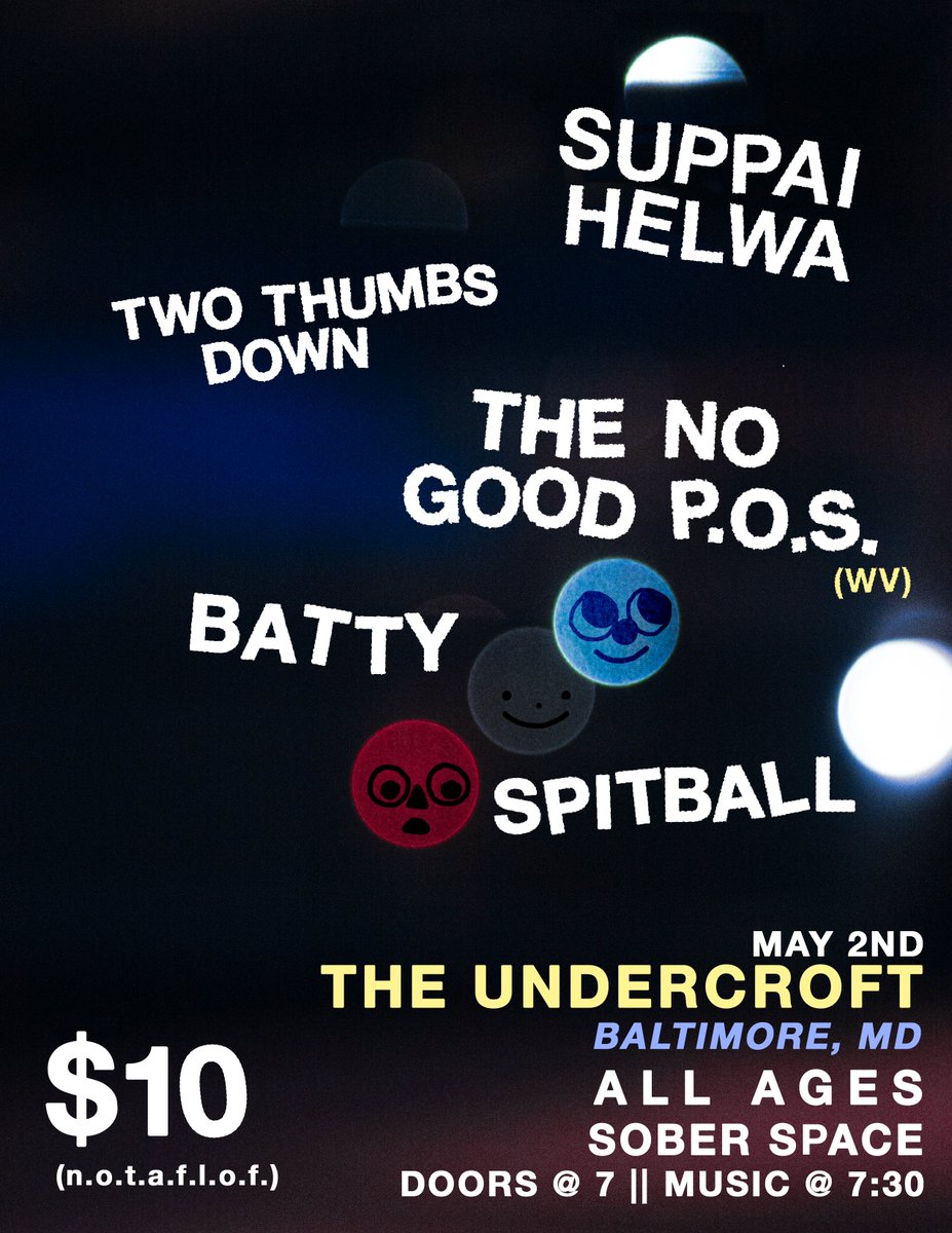 hi we are playing two DMV shows this coming month -- May 2nd in Baltimore at the Undercroft, and May 23rd at Simple Bar in DC. It's gonna be fun, come hang out!