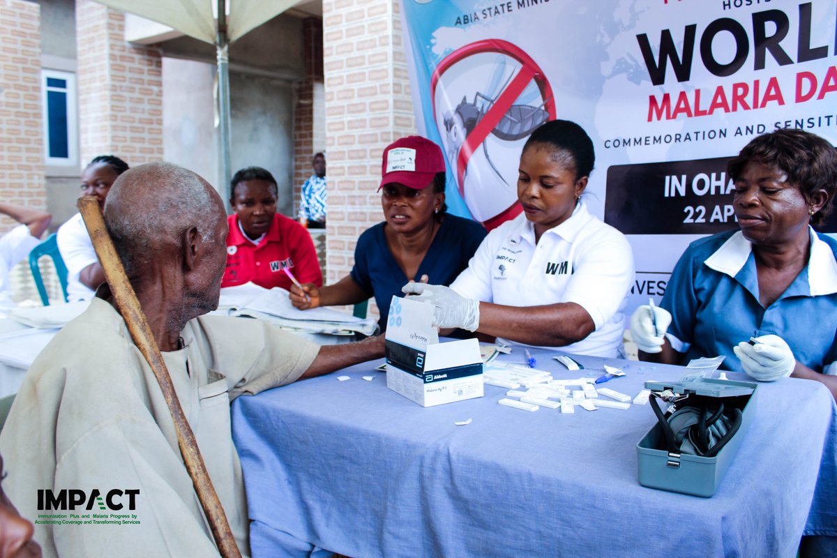 PanAfricare_Ng's tweet photo. To commemorate #WorldMalariaDay,  the IMPACT Project carried out 8 sensitization outreaches across Abia state, distributed LLINs and delivered free malaria testing and treatment to community members. 
Together, we will eliminate malaria and build healthier communities in Abia. https://t.co/BXXdF4EL5u