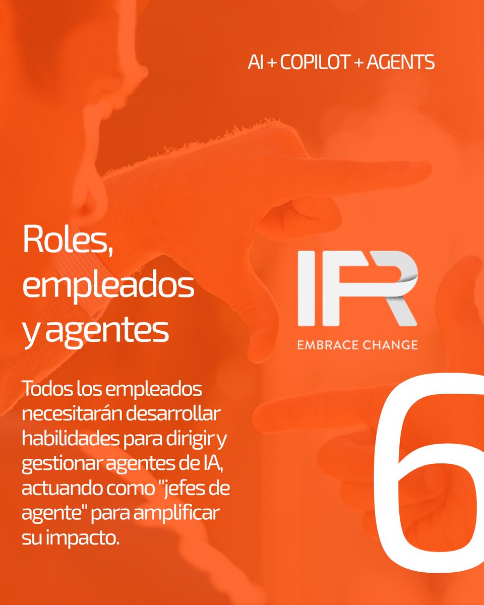 IFR_Group's tweet photo. ➡️ Microsoft proyecta un cambio en la estrategia laboral hacia el desarrollo de habilidades en IA y la adopción de esta "mano de obra digital".
El #organigrama evolucionará a un "#WorkChart" basado en tareas, esperando que los empleados se conviertan en líderes de Agentes de IA. https://t.co/sN2PfYT02K