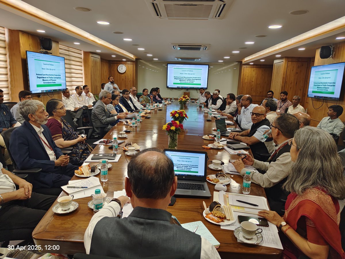 NLMC_GOI's tweet photo. Marking a key step towards greater transparency, accessibility, and service efficiency, #NLMC’s official website has been launched today by Sh. K. Moses Chalai, Secretary, DPE in the presence of Sh. Vikas Anand, CEO-NLMC, and Senior officers of DPE &amp; CPSEs. https://t.co/b602ZqO1kG