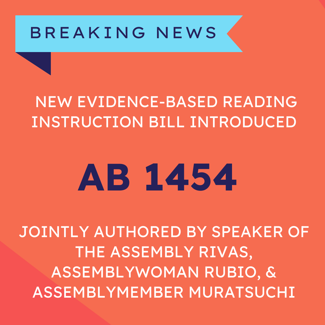 edvoice's tweet photo. We are excited to share that after several rounds of negotiations, AB 1454 (Rivas) is being amended to reflect a consensus between early literacy bills AB 1121 (Rubio), sponsored by EdVoice, and AB 1194 (Muratsuchi).

Ensuring every child in CA learns to read is one of the most important responsibilities of our public education system—and one that must be met with urgency. This bill is a major step forward.

The first hearing is scheduled for TODAY in the Assembly Education Committee. More details to come!

Thank you to @CASpeakerRivas  @Rubio4Assembly  @AsmMuratsuchi for leading us toward a bill that will uplift reading outcomes for millions of children in California.

cc:
@DDCalifornia 
@FamsInSchools 
@naacpcahi 
@AlvarezSD 
@AsmDarshana 
@joshua_hoover 
@AsmDawnAddis 
@AsmMiaBonta 
@asmcastillo 
@robertgarcia4ca 
@AsmLowenthal 

#CaliforniaKidsRead #RightToRead #CloseTheGap #EarlyLiteracy #EarlyLiteracyMatters #EnglishLearners #ScienceOfReading #EducationEquity #LiteracyCrisis #EarlyLiteracySkills #EducationEquity #StructuredLiteracy #ChangingPolicyChangingLives #BreakingNews #YesOnAB1454