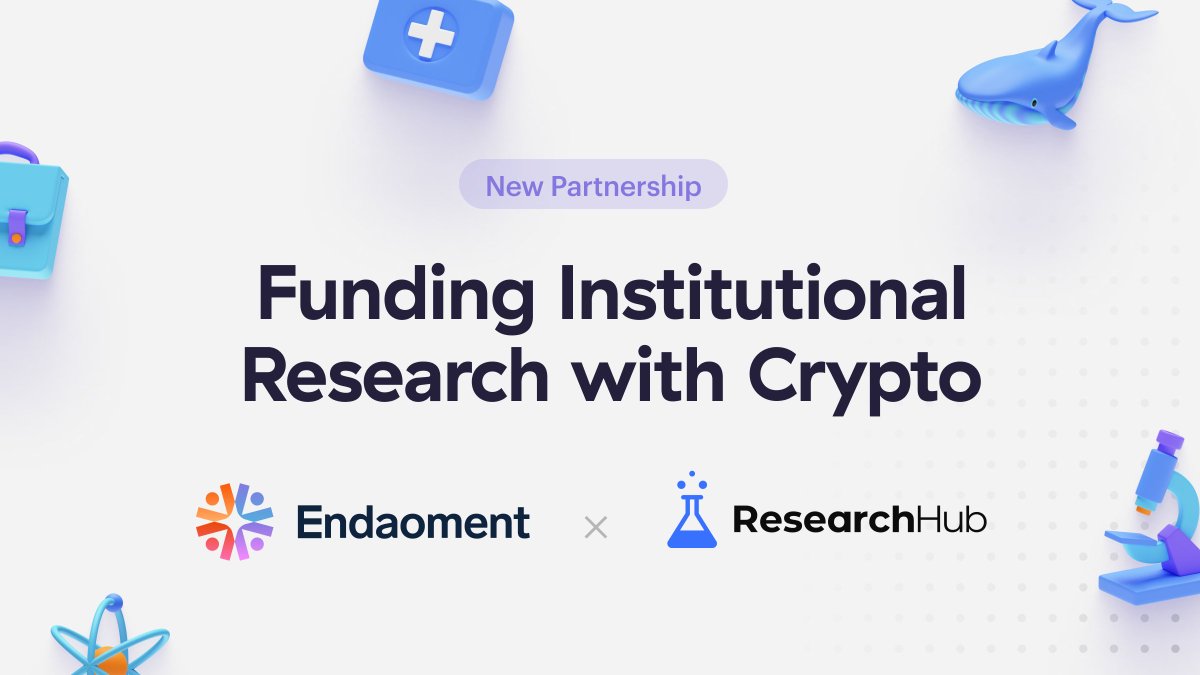 🗝️ Major DeSci Unlock: We've partnered with <a href="/ResearchHub/">ResearchHub</a> to launch tax-deductible funding for scientific research, completing a $25k proof-of-concept with <a href="/Stanford/">Stanford University</a> University.

Welcome to a new precedent for onchain science funding via the $RSC token and Endaoment!