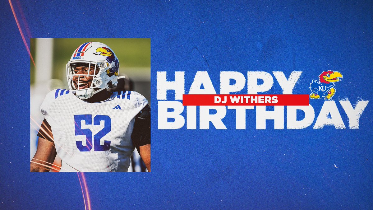 Lance Leipold (@coachleipold) on Twitter photo Letās all wish our Jayhawk Family member <a href="/DeldrickWithers/">DJ Withers</a> a Happy Birthday! DJ, enjoy your special day!
#RockChalkBirthday Letās all wish our Jayhawk Family member <a href="/DeldrickWithers/">DJ Withers</a> a Happy Birthday! DJ, enjoy your special day!
#RockChalkBirthday