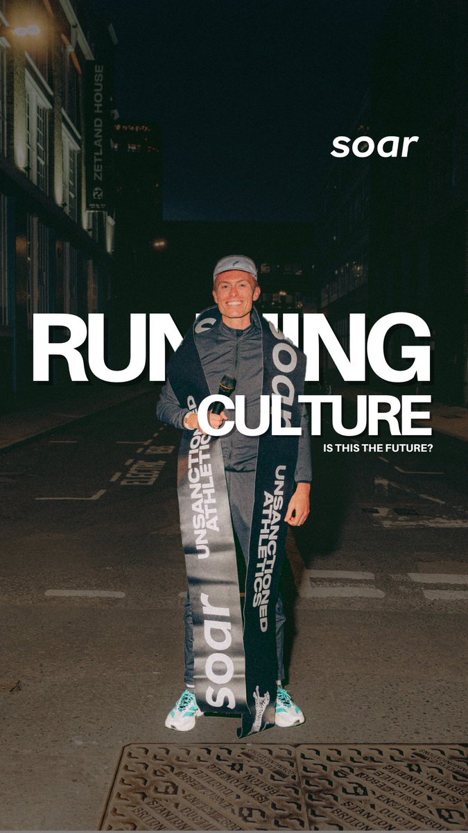 The sport is evolving.

Performance, creativity &amp; community are shaping a new era in running.

I made a film about it, from the unsanctioned streets of London, in partnership with SOAR Running.

Watch it here: youtu.be/t7OqCHpgFDk?si…

#Running
