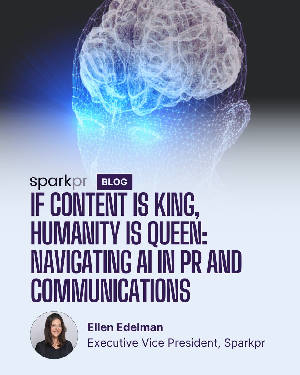 AI is changing PR—but humanity still leads.

In “If Content Is King, Humanity Is Queen,” our EVP Ellen Edelman shares how empathy and authenticity keep communications meaningful in an AI-powered world.

📍 Read more: drive.google.com/file/d/11hJ45c…

#AIinPR #PRStrategy #HumanTouch