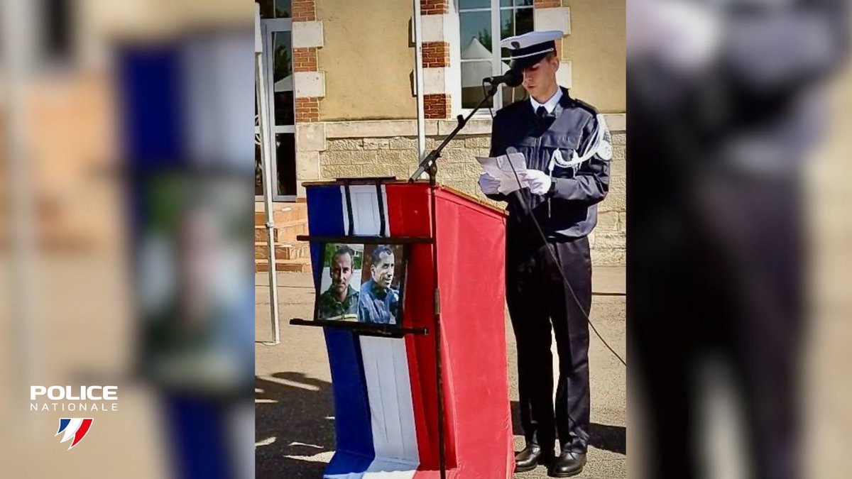PoliceNationale's tweet photo. #IlsSontPoliciers | Ce matin, les élèves gardiens de la paix de la 273e promotion “Franck Brinsolaro et Ahmed Merabet” célébraient leur sortie de scolarité à l’école nationale de police de Sens (89). 👮👮‍♀️ 📸 Retour en images sur la cérémonie, présidée par le préfet Louis Laugier, directeur général de la police nationale.
