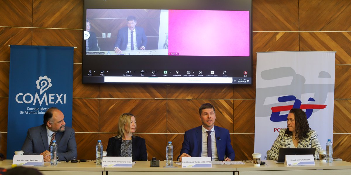 Tec_CSF's tweet photo. Our #ECSG, together with @PLenMexico, @PISM_Poland, and @COMEXI, hosted the seminar "Mexico and the EU Navigating in the World in Flux", a space for dialogue on the role of Mexico and the EU in a rapidly changing world. 🌍🤝 https://t.co/7vDgBU4fS6