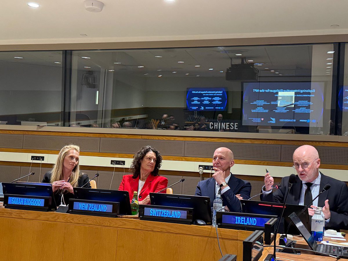 Ireland at UN (@irishmissionun) on Twitter photo At the #NPT PrepCom,๐ฎ๐ช๐จ๐ญ๐ณ๐ฟ, launched a <a href="/UNIDIR/">United Nations Institute for Disarmament Research</a> report on Reporting & Interactive Dialogue Options for NPT Disarmament Obligations.
๐ฎ๐ช supports stronger measures to advance transparency, bolster accountability & build more confidence in the NPT. At the #NPT PrepCom,๐ฎ๐ช๐จ๐ญ๐ณ๐ฟ, launched a <a href="/UNIDIR/">United Nations Institute for Disarmament Research</a> report on Reporting & Interactive Dialogue Options for NPT Disarmament Obligations.
๐ฎ๐ช supports stronger measures to advance transparency, bolster accountability & build more confidence in the NPT.