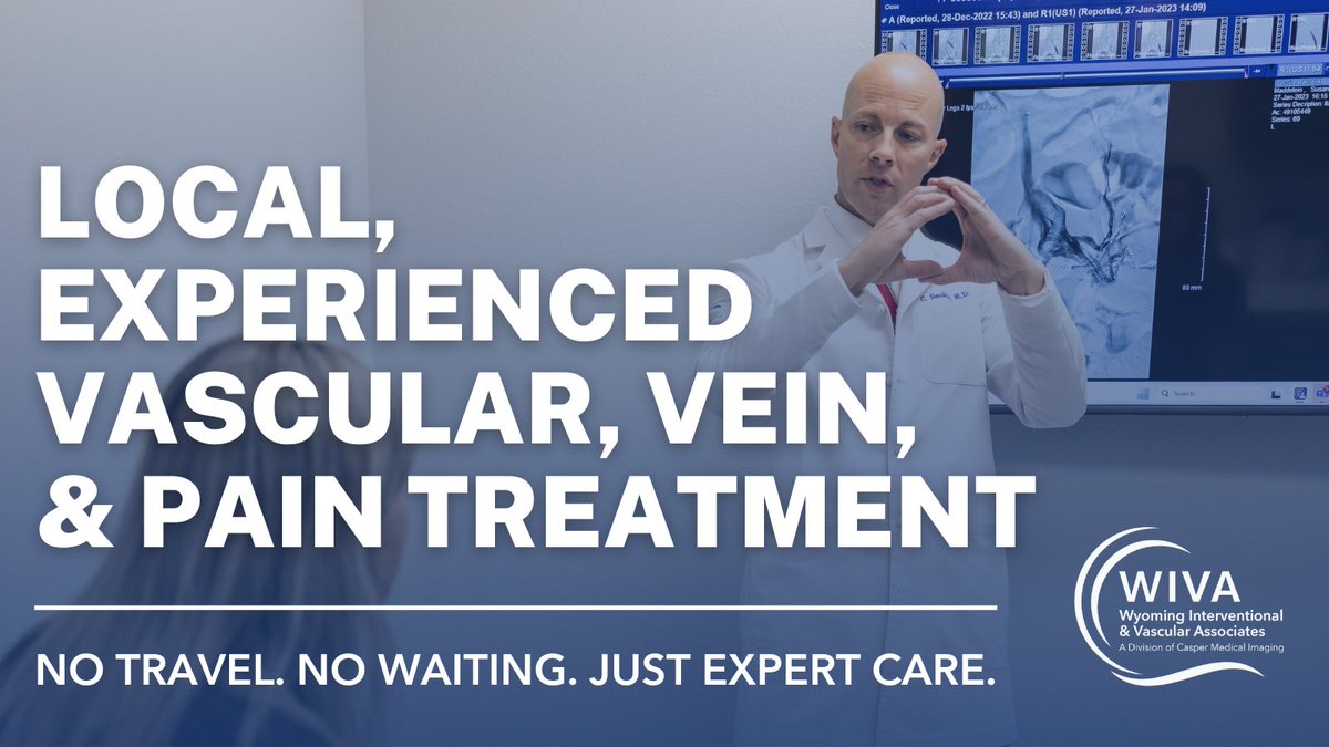 wyo_vascular's tweet photo. From imaging to treatment, our team handles everything in Casper so you can stay close to home without compromising care. Learn more about WIVA and request an appointment today at https://t.co/Nb63xAbG5H https://t.co/NCbk6LWa7c