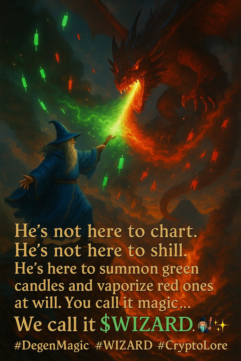 Electron_Crypto's tweet photo. @Fityeth I didn’t buy a dip…
I summoned it. 🧙♂️✨
$WIZARD #DegenMagic #BuySpellsNotFear https://t.co/Am8I5UzvEK
