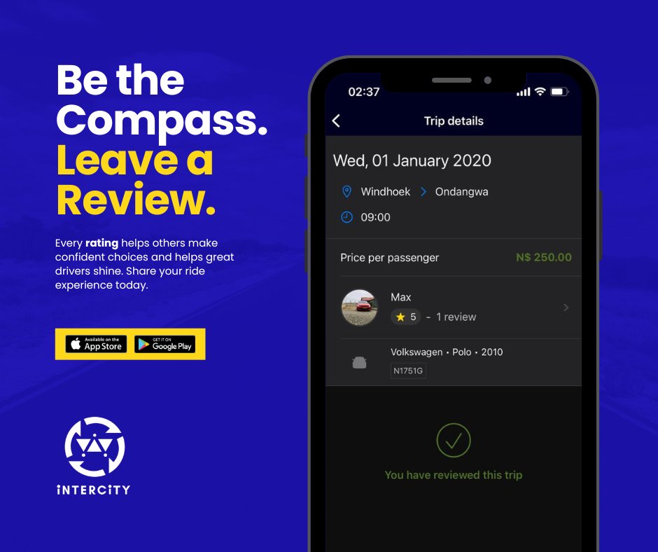 intercityNa's tweet image. Leave a review.
Your words are the compass 🧭 for the next passenger.

Download the Intercity App, TODAY ⬇️
🤖: bit.ly/AndroidInterci…
🍏: apple.co/3KLnELN

#LetsGoTogether #Intercity