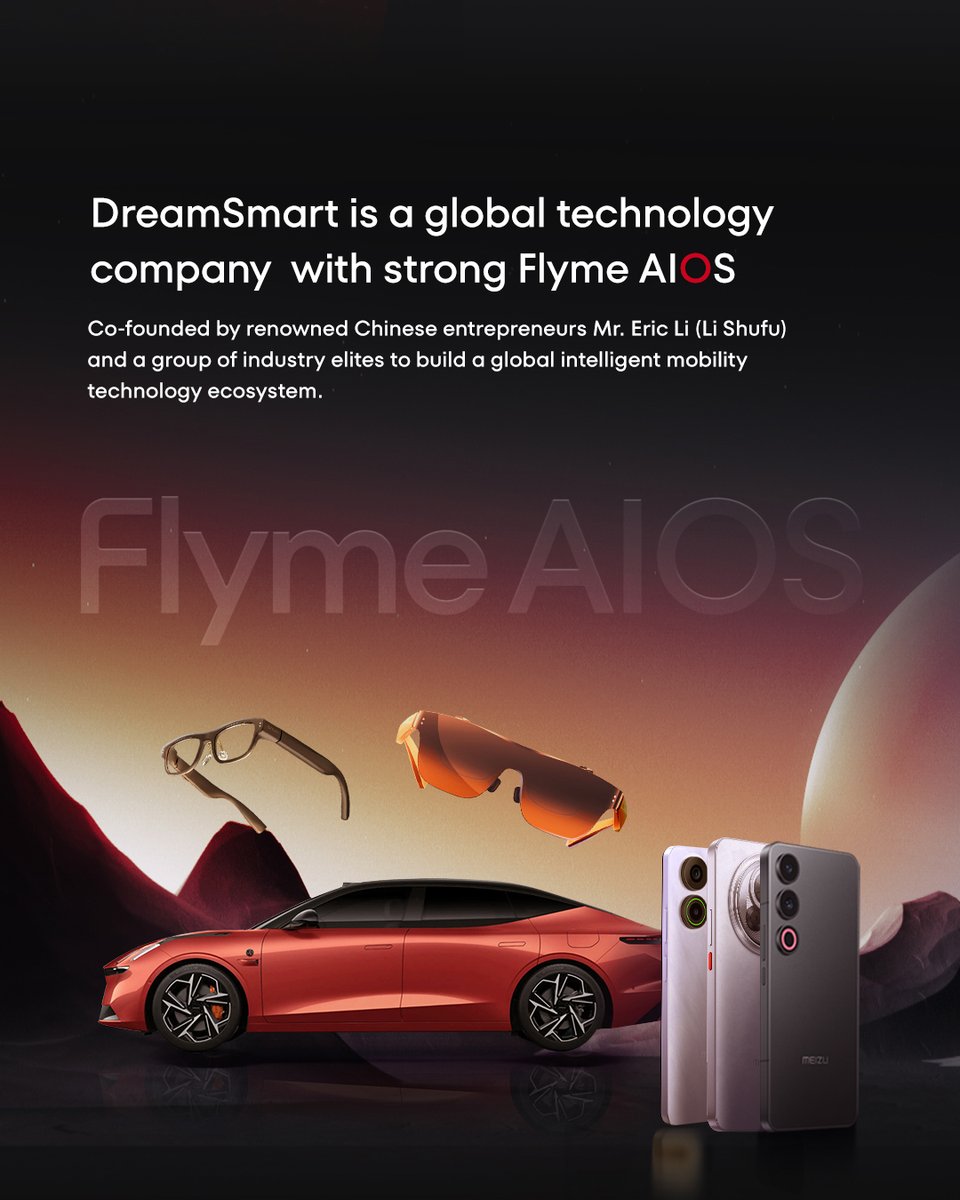 MEIZU's tweet photo. Pioneering the future of intelligent mobility and smart living.
Driven by vision, powered by Flyme AIOS, Meizu is building an open, AI-driven ecosystem that connects every device and experience.
The journey has just begun.

#Meizu #EricLi #Leadership #FlymeAIOS https://t.co/ZZzXRcMpGs