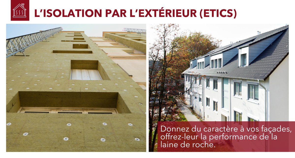 Jusqu’à 25% de pertes de chaleur viennent des murs mal isolés 😱

Optez pour l’isolation des façades avec la laine de roche :
🌡️ Haute performance thermique
🔥Résistance au feu &gt;1000°C
🤗 Confort acoustique &amp; économies d’énergie

Plus d’infos ici 👉 bit.ly/42NUhTt