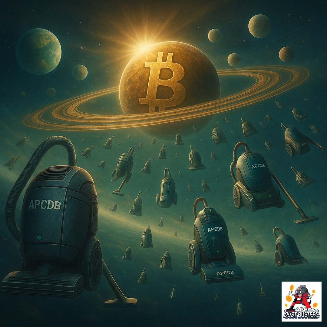 APCDustBusters's tweet photo. The APCDB Armada is en route... πͺπ¨
Industrial vacuums locked on course for the Bitcoin planet 001 π
5 moons. 1 sun. Infinite suction.
We're not just going to the moon, we're cleaning the whole galaxy π€π§Ήπ
#APCDustbusters #CryptoGalaxy https://t.co/wtmEoaRG2g