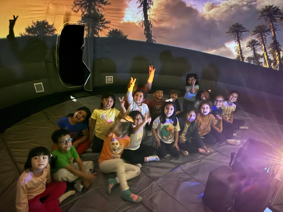 ps305q's tweet photo. Thank you to Cosmic IQ for bringing the Dinosaur Mobile Planetarium to PS 305! 🦖🌍 Our students took a trip back in time and experienced the prehistoric world through an exciting, immersive journey. #PS305 #STEMEducation #DinosaurAdventure #CosmicIQ @NYC_District24 @PS305q https://t.co/kW6s0zsIZe