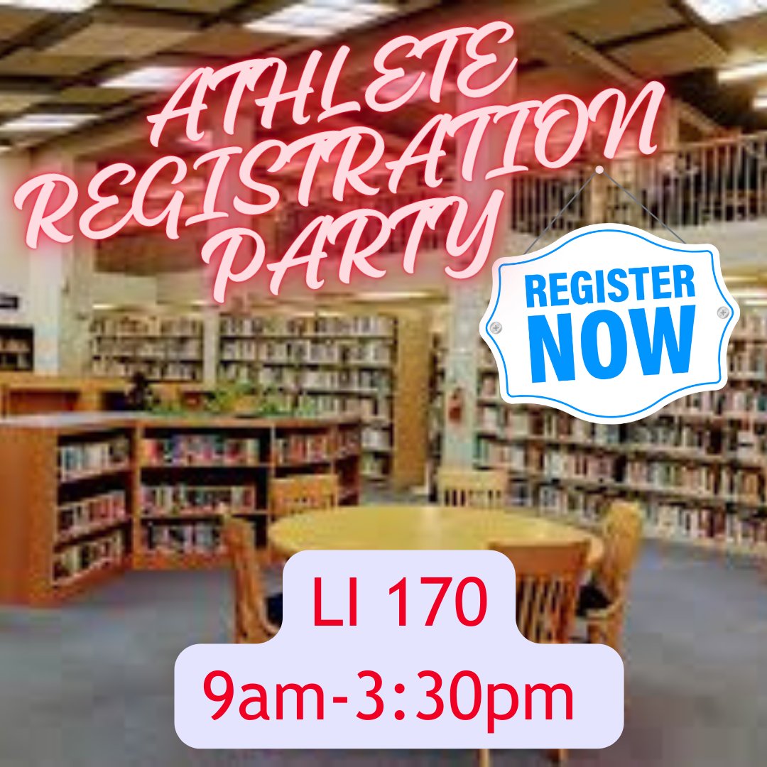 🎉📚 It’s REGISTRATION DAY, Rams! 📚🎉
Calling all student-athletes — today’s the day to lock in your summer and fall classes! 🏃‍♀️🏃‍♂️
📍 LI 170
🍪 Snacks? Yes.
🙌 Darlene? Absolutely.
✅ A schedule that works for you? Let’s make it happen.
Swing by, hang out, and let’s get you