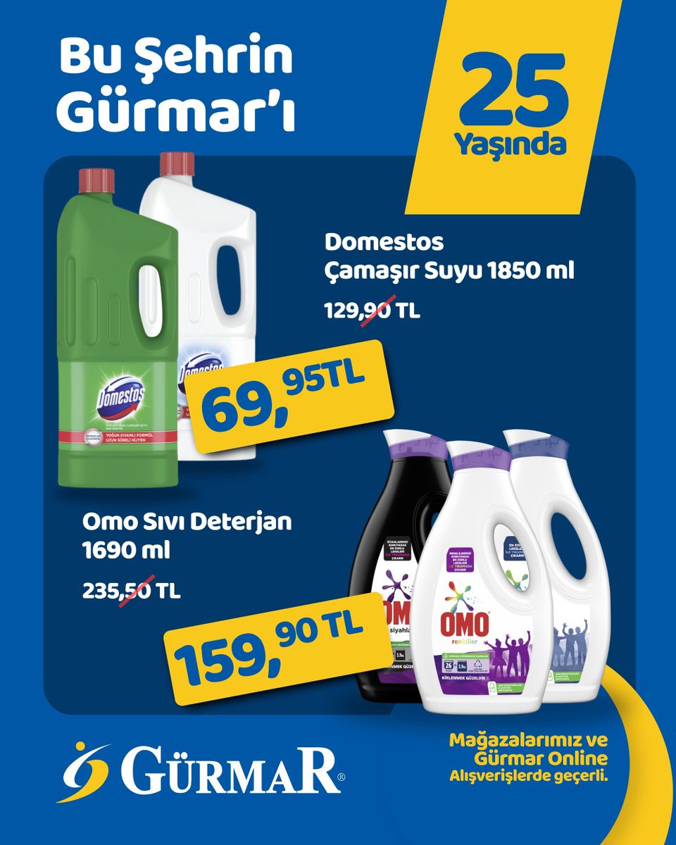 🎉 Gürmar 25. yıl kutlamaları sürüyor!

1-4 Mayıs tarihleri arasında mağazalarımızda ve Gürmar Online’da yıl dönümüne özel indirimli fiyatlar sizi bekliyor!

#BuŞehrinGürmarı #Gürmar25Yaşında
