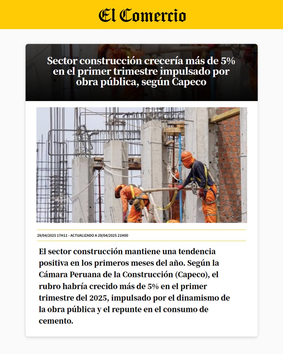 Cámara Peruana de la Construcción tweet media