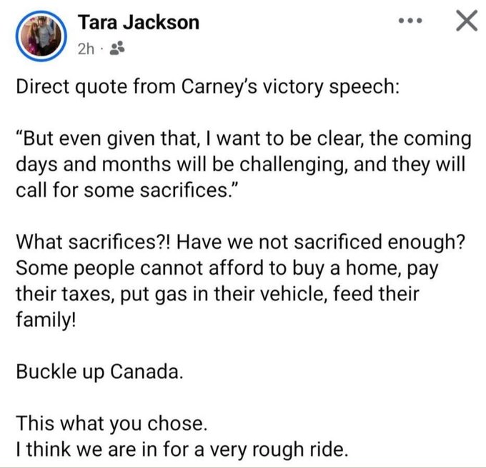 TheBuckYouWill's tweet photo. WELCOME TO 'FIND OUT', CANADA.

I don't want ANYONE to ever forget what the new 'Sunny Ways' looks like.

VOTING RETARDED HAS CONSEQUENCES.

We are now entering the 'FIND OUT' phase of:

FUCK AROUND AND FIND OUT.