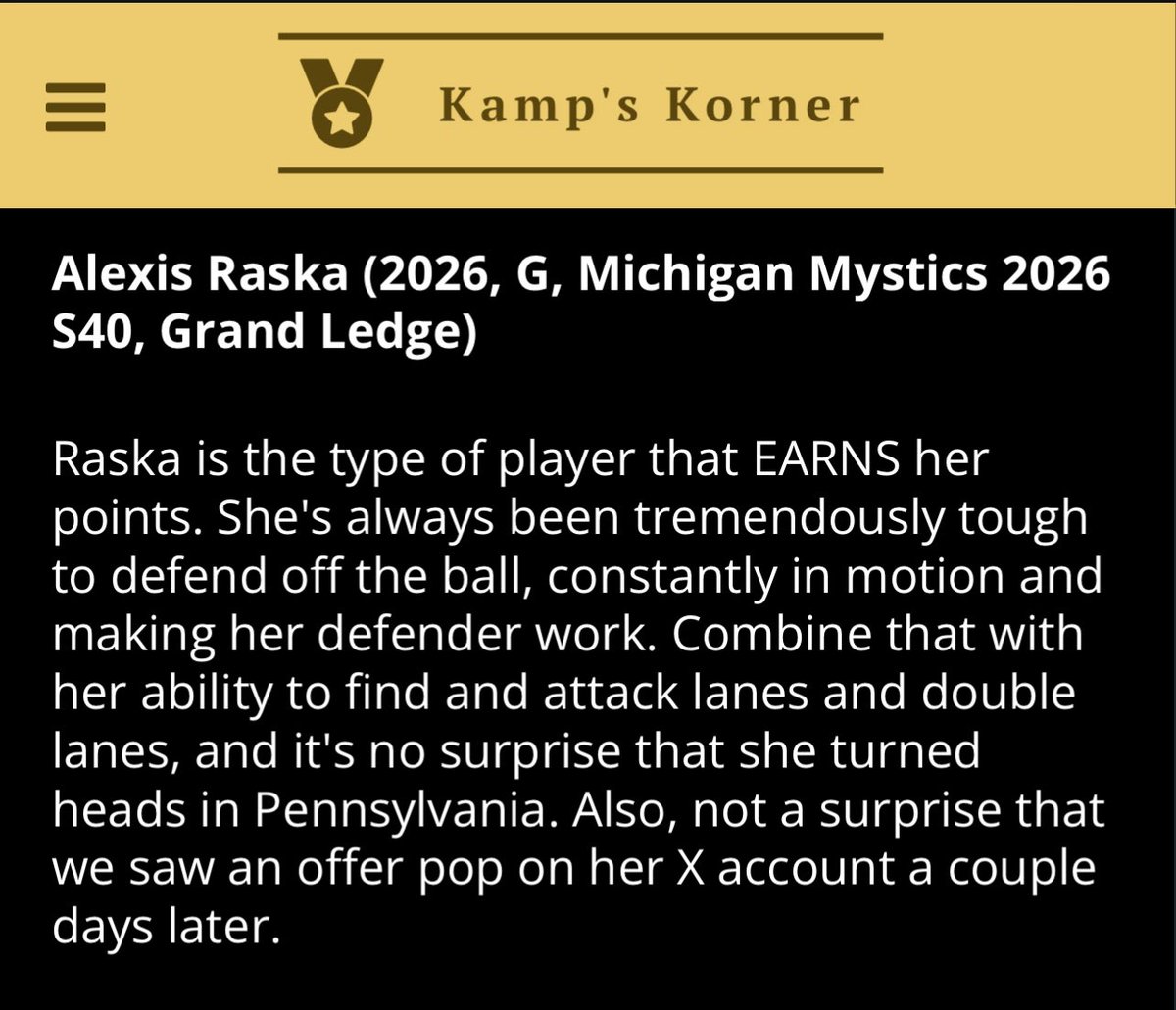 mraska11's tweet photo. Very proud of your effort Lexi - and we love watching you and all of the Mystics teams play! @alexis_raska https://t.co/IMQYFlqB8a