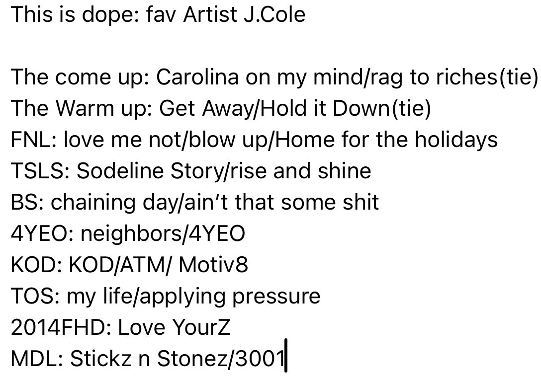 Your fav song from every project of your fav artist ever

What yall got?