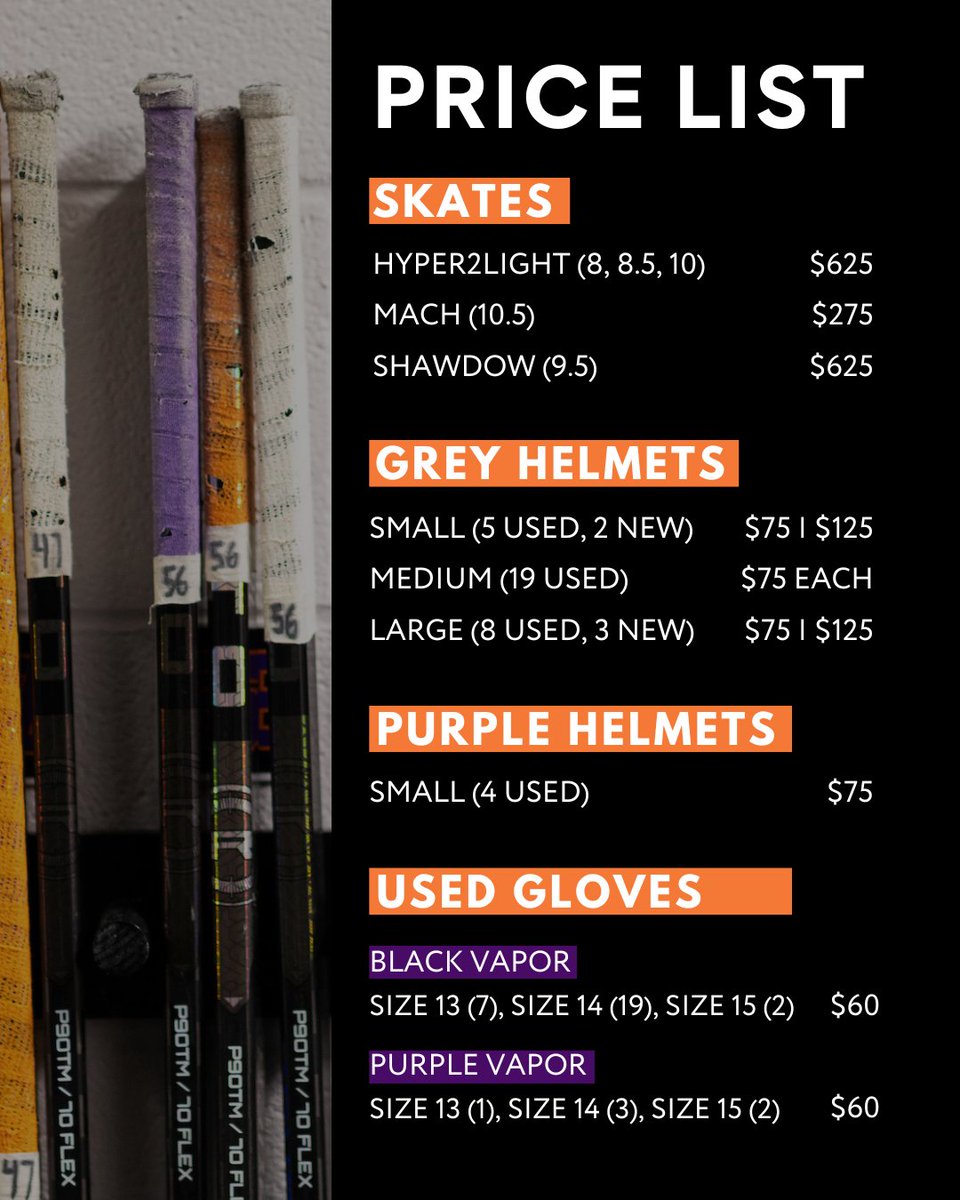 YtownPhantoms's tweet photo. Our Phantoms Postseason Equipment Sale is this Friday, 05/02, from 4-6 pm in the Double Tree Community Room. 

Items are available on a first-come, first-served basis, and all sales are final — no returns or exchanges. https://t.co/Yih3ISPBjD