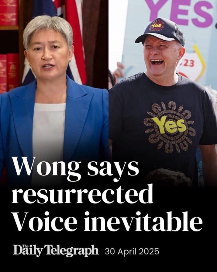 RichwoodsAus's tweet photo. @ausvstheagenda The #Voice2 is back - soon appearing in a Referendum near you! #PennyWong #Voice2 #CatOutOfBag #TruthAtLast https://t.co/JzhCEKmsR6