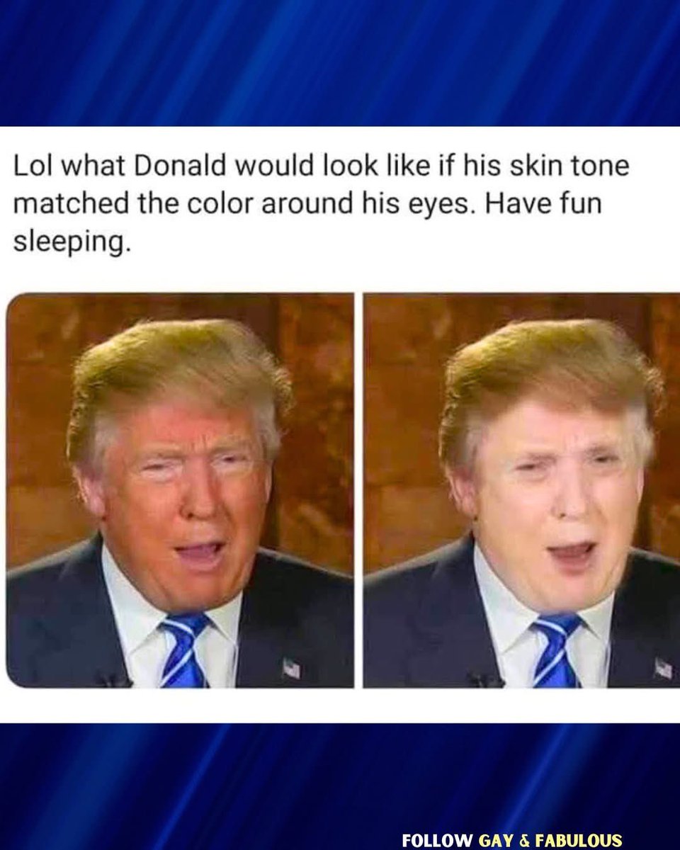 Maybe it’s a good thing you get that orange spray tan, <a href="/realDonaldTrump/">Donald J. Trump</a>