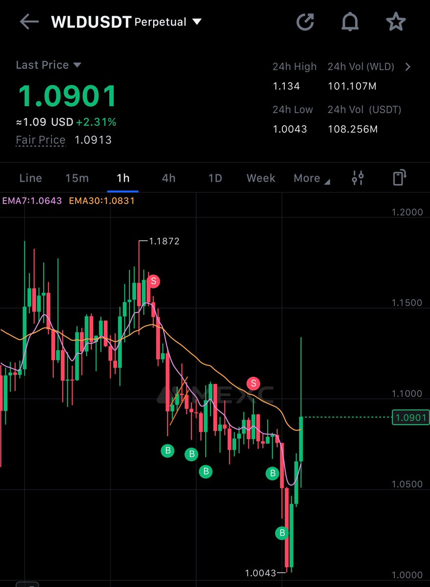CryptoMarkETH's tweet photo. Longed $WLD and then Shorted publicly and then relonged and now shorted again till 

Study MARK 👑 https://t.co/U8RwJQhkdW