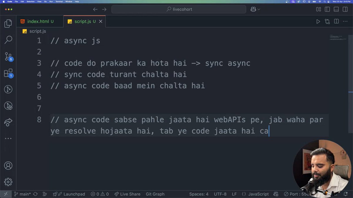 webwithaman's tweet photo. 🚀 Class 68 of the Job Ready AI Powered Cohort by @sheryians_ 

📚 Today's Focus:
Mastered JS async flow: call stack, event loop, Web APIs, callbacks vs promises, and how promises beat callback hell for cleaner code.

@harshbhaiyaa #Day68 #Class68 #javascript https://t.co/9ys02LABp9