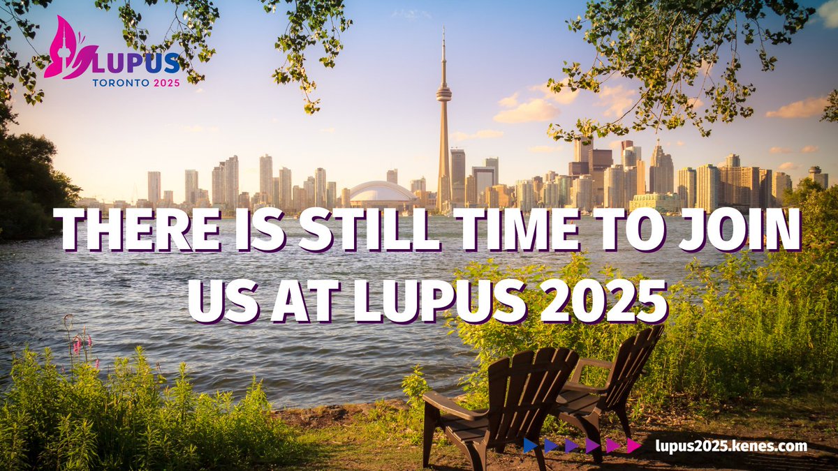 LupusCongress's tweet image. Still time to register for #LUPUS2025! 🦋
Join us in Toronto, 21–24 May, for cutting-edge science, global experts &amp;amp; vibrant city vibes.
Don’t miss out—secure your spot today: bit.ly/3EEkvj5

#LupusResearch #Rheumatology #Rheum #LupusCare