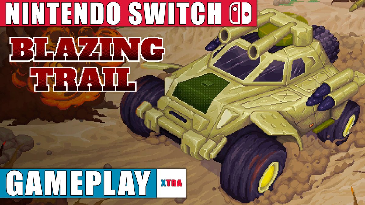 handheldxtra's tweet photo. I was playing Blazing Trail on #NintendoSwitch. This is an isometric pixel art shooter where you use machine guns, missiles and laser power-ups to take down enemy soldiers, and more!

Check out my Switch video: https://t.co/XOMWv0eTtz https://t.co/KSpIU16PjW