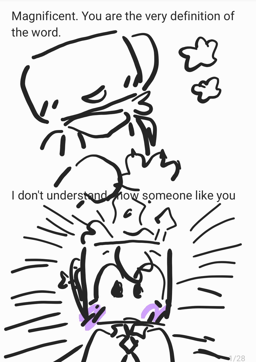DoggoBoxxoo's tweet photo. (1/7) little sketch comic I made at around 3am about my dumb idiot oc and shelly https://t.co/Gmt17GBLGC