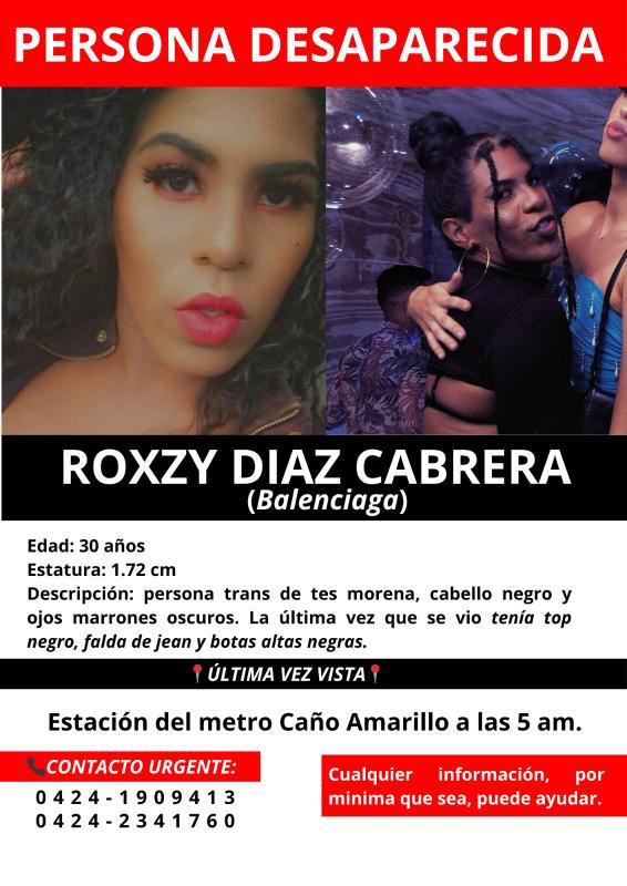 #ATENCIÓN 🏳️‍⚧️ | Roxzy es una mujer trans que está desaparecida desde el lunes 28 de abril a las 10PM , fue vista por última vez en Caracas, Caño Amarillo a las 5AM. 

Cualquier información contacte a los siguientes números:

📞 0424 - 1909413
📞 0424 - 2341760