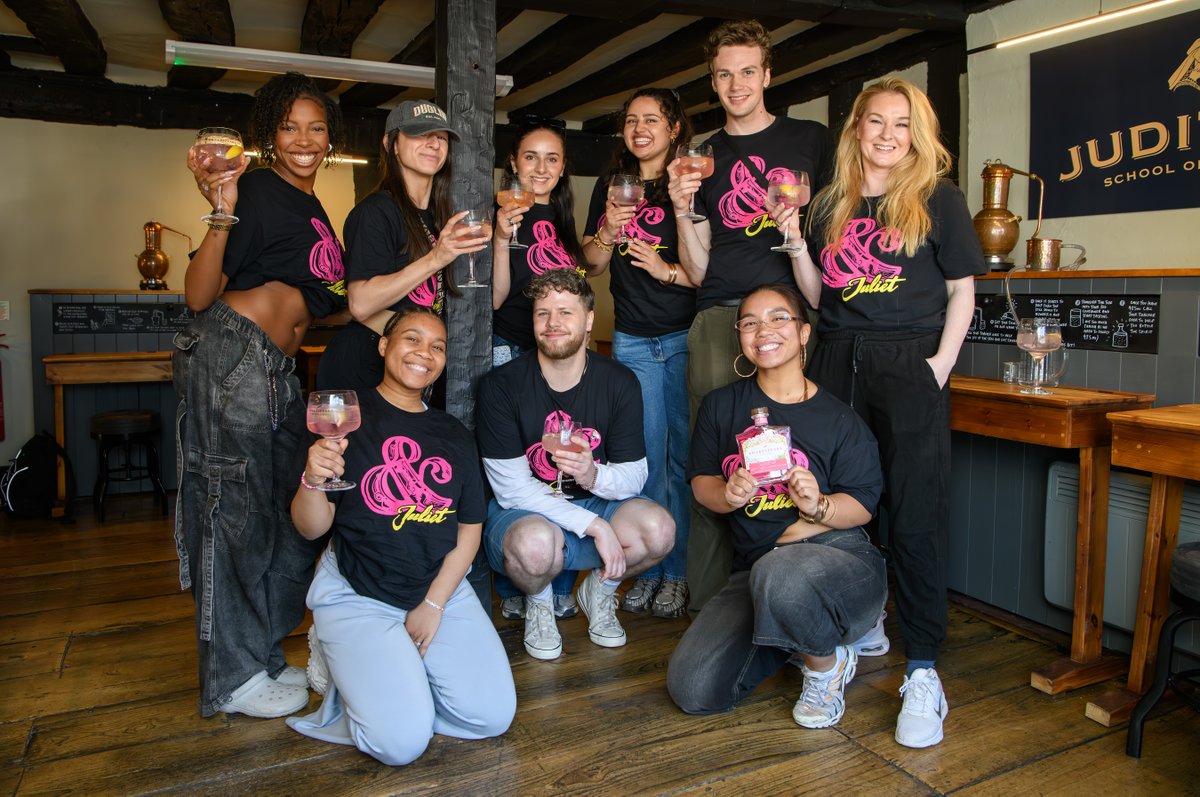 Yesterday, we headed to Stratford upon Avon, the Bard's home town, with the cast of <a href="/julietmusical/">& Juliet UK</a> ✨

The cast raised a glass at Judith's School of Spirits in the Shakespeare Distillery before heading to <a href="/ShakespeareBT/">Shakespeare B Trust</a> 🥂

The larger than life musical is here until Sat 3 May 💖