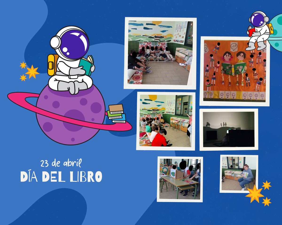 Aún en la penumbra, un libro emerge como un faro que nos guía a la fantasía.
Para celebrar su día, familias, profes y alumnos/as se convirtieron en los protagonistas, escribiendo una nueva página en la historia de nuestro cole. 
Gracias por aportar luz en nuestra oscura mañana.