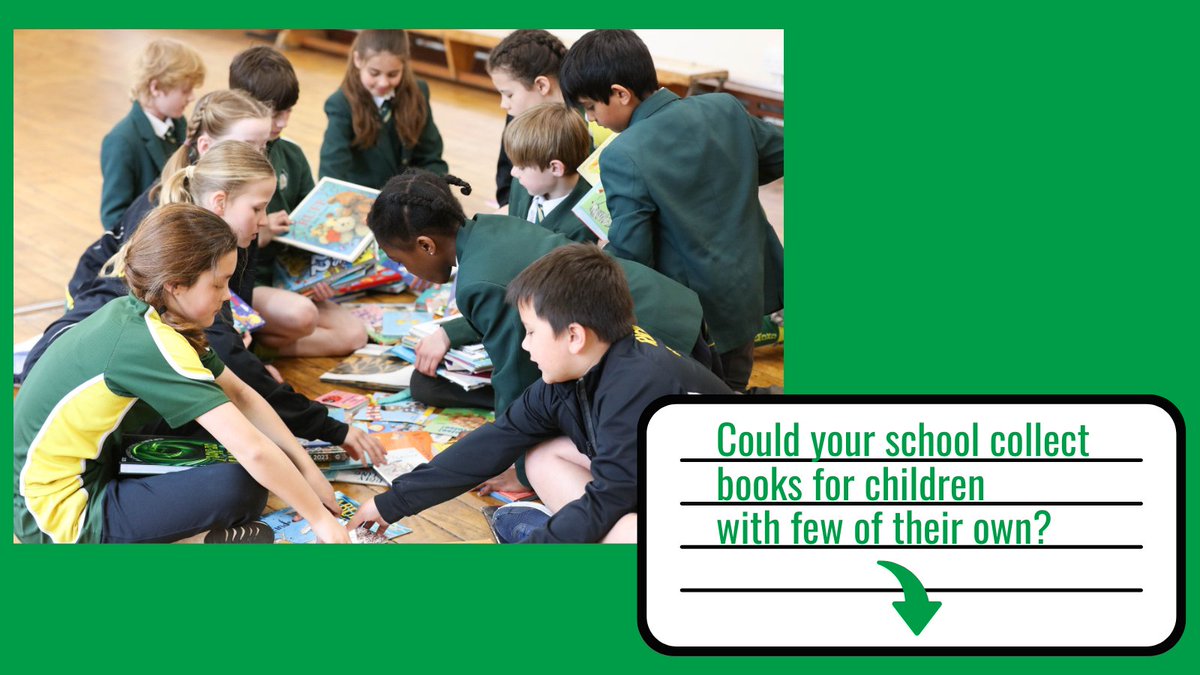 Collect books at your school. Donate them to us. We’ll get them to children who need them most.
Thanks to @rhschoolleeds for their generous donations.
Join the network of schools across the country that regularly hold Book Drives on our behalf: bit.ly/CBPSchoolsAndC…
#Literacy