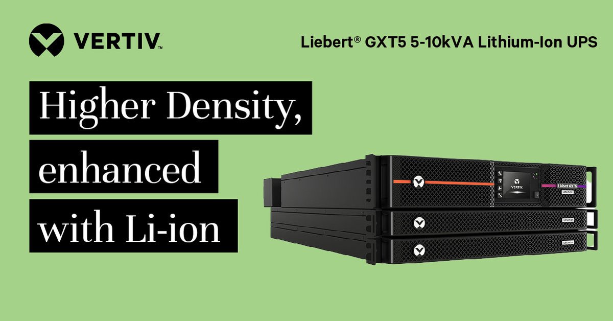 WardBolandAssoc's tweet image. Rediscover UPS with the Vertiv™ Liebert® GXT5 5-10kVA Lithium-Ion — lasting 3x longer than VRLA for reliable #powerprotection. #criticalequipment #LithiumIon
📧 Our next power update will spotlight the GXT5!