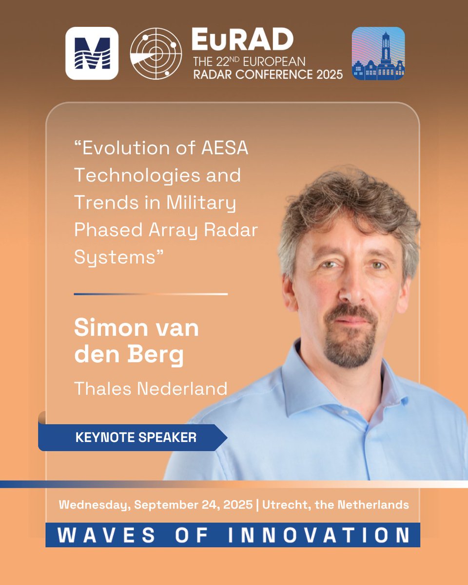 European Microwave Week (EuMW) (@eumweek) on Twitter photo ๐ก๏ธ ๐๐๐๐๐ถ๐ป๐ด-๐ฒ๐ฑ๐ด๐ฒ ๐ฑ๐ฒ๐ณ๐ฒ๐ป๐๐ฒ ๐ฟ๐ฎ๐ฑ๐ฎ๐ฟ ๐ถ๐ป๐ป๐ผ๐๐ฎ๐๐ถ๐ผ๐ป ๐น๐ฎ๐ป๐ฑ๐ ๐ฎ๐ #๐๐๐ฅ๐๐๐ฎ๐ฌ๐ฎ๐ฑ!
We are proud to announce the keynote speaker ๐ฆ๐ถ๐บ๐ผ๐ป ๐๐ฎ๐ป ๐ฑ๐ฒ๐ป ๐๐ฒ๐ฟ๐ด from ๐ง๐ต๐ฎ๐น๐ฒ๐ ๐ก๐ฒ๐ฑ๐ฒ๐ฟ๐น๐ฎ๐ป๐ฑ. ๐ก๏ธ ๐๐๐๐๐ถ๐ป๐ด-๐ฒ๐ฑ๐ด๐ฒ ๐ฑ๐ฒ๐ณ๐ฒ๐ป๐๐ฒ ๐ฟ๐ฎ๐ฑ๐ฎ๐ฟ ๐ถ๐ป๐ป๐ผ๐๐ฎ๐๐ถ๐ผ๐ป ๐น๐ฎ๐ป๐ฑ๐ ๐ฎ๐ #๐๐๐ฅ๐๐๐ฎ๐ฌ๐ฎ๐ฑ!
We are proud to announce the keynote speaker ๐ฆ๐ถ๐บ๐ผ๐ป ๐๐ฎ๐ป ๐ฑ๐ฒ๐ป ๐๐ฒ๐ฟ๐ด from ๐ง๐ต๐ฎ๐น๐ฒ๐ ๐ก๐ฒ๐ฑ๐ฒ๐ฟ๐น๐ฎ๐ป๐ฑ.