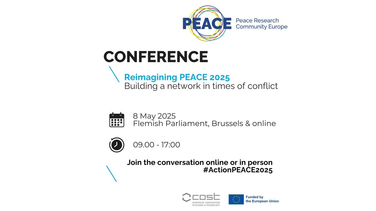 On 8 May 2025, 80 years after the end of World War II in Europe, the PEACE Research Community Europe will be launched at the Flemish Parliament in Brussels. It's a pivotal moment for collaboration, reflection, and progress in understanding global peace. gaamac.org/event_posts/re…