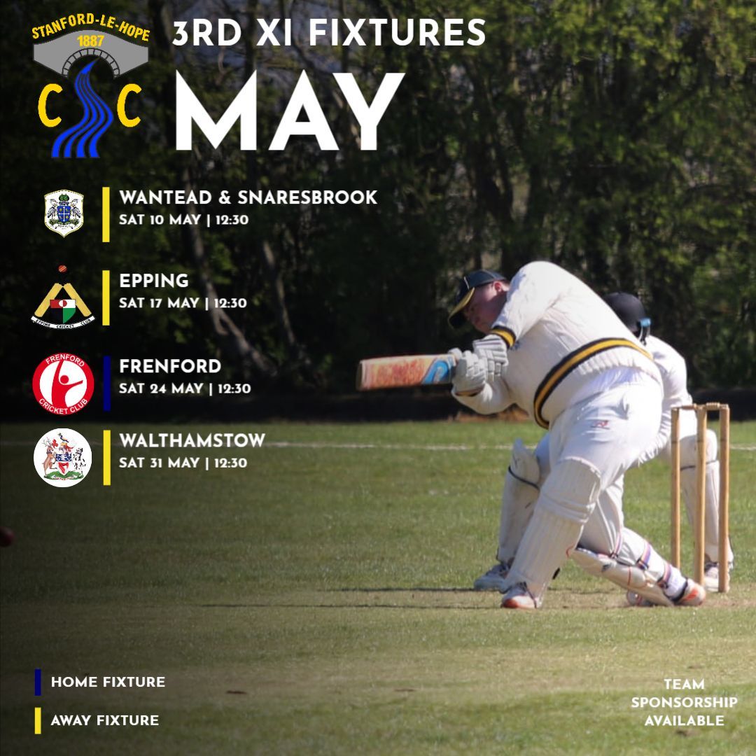 Three weeks on the road in May for the 3rd XI 🛣️