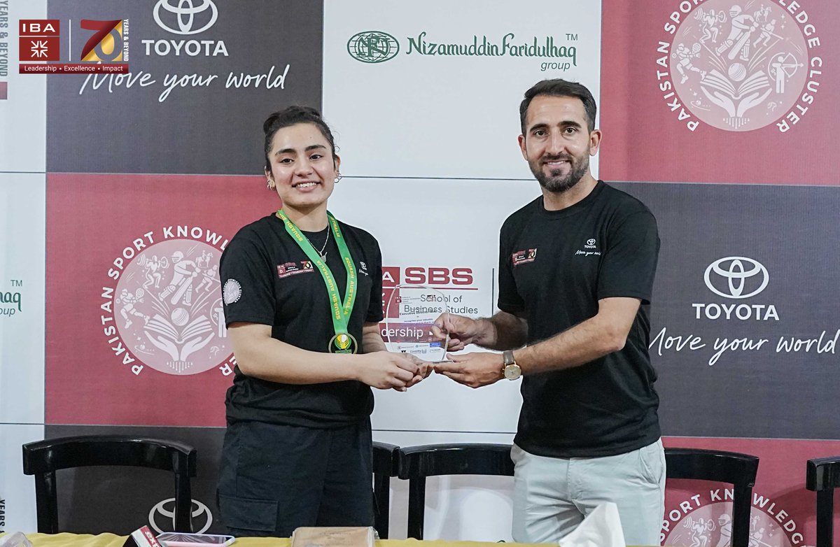 ibakhiofficial's tweet photo. Game Changers at IBA! 🎯
IBA Karachi, through SBS & the Pakistan Sports Knowledge Cluster, hosted squash stars Mehwish, Mahnoor & Sehrish Ali. The sisters shared their inspiring journey & Olympic dreams—highlighting IBA’s support for rising talent.#IBAKarachi #PSKC #Sports https://t.co/ncUCdJgi0b